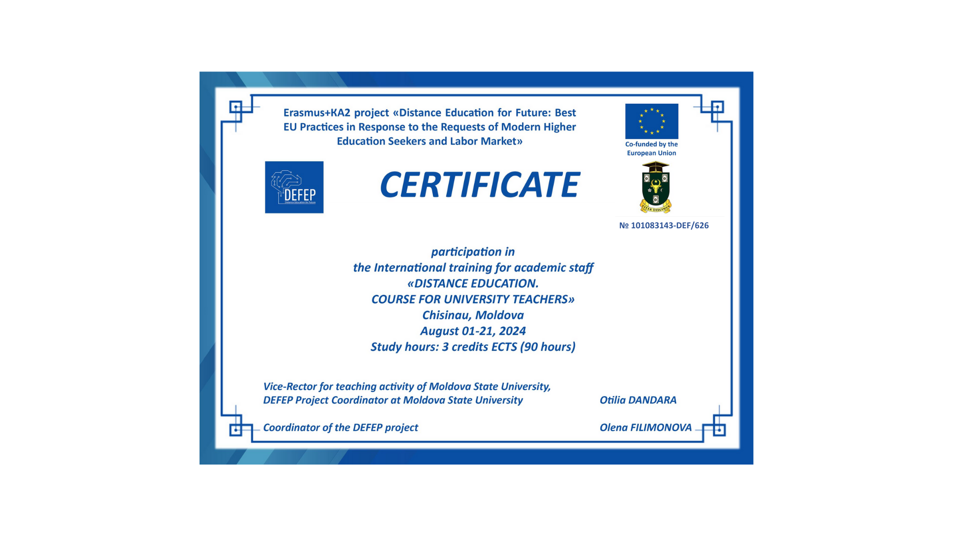 certificate